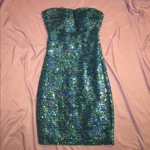 Forever 21 Sequined Strapless Dress